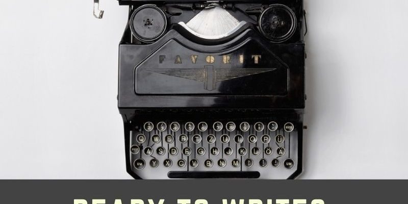 Gray Vintage Typewriter English Language Day Social Media Graphic